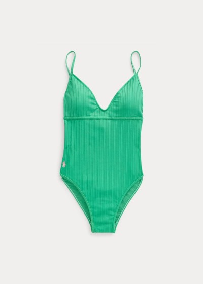 Maiôs Polo Ralph Lauren Ribbed One-Piece Mulher 45038-JXHI